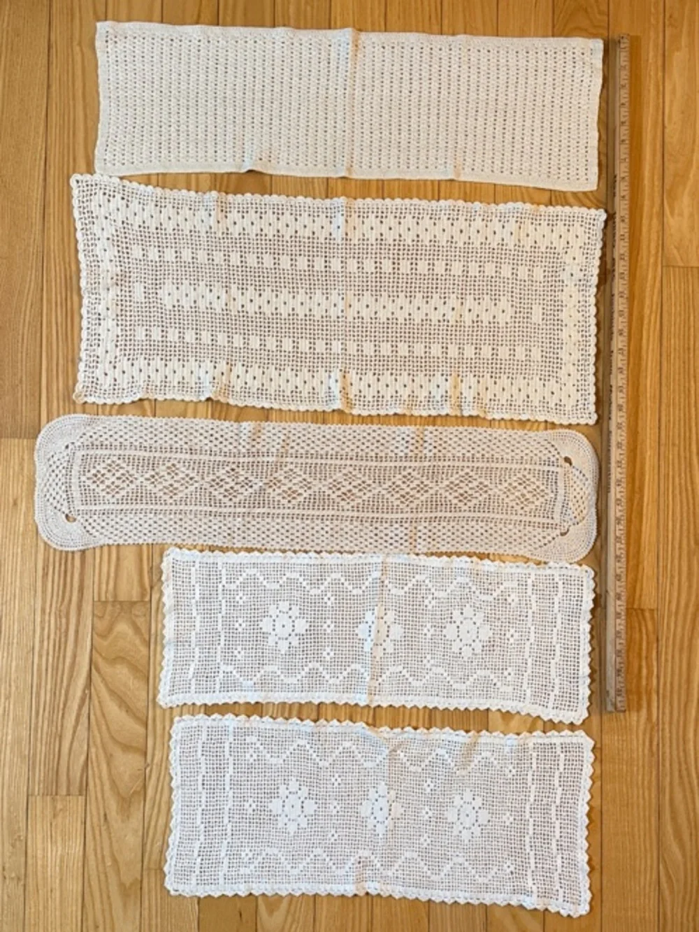 VTG Crochet/Doilies, Mixed Rectangle Lot